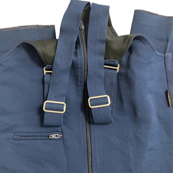 VTG Edelweiss Blue Work Outdoor Bibs Active Ski Overalls Stretch US Womens 36-38 - Picture 6 of 16